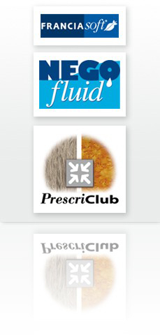 <br />Franciasoft, Negofluid, Prescriclub (ngoce btiment) : cration logos
