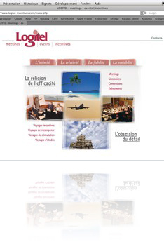 <br />Logitel (�v�nementiel) : conception graphique / r�alisation du site web