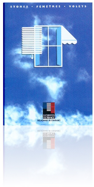 Storistes de France (stores, fen�tres, d�coration) : catalogue 100 pages, conception g�n�rale, conception graphique, <br />conception et direction artistique des prises de vues, mise en pages
