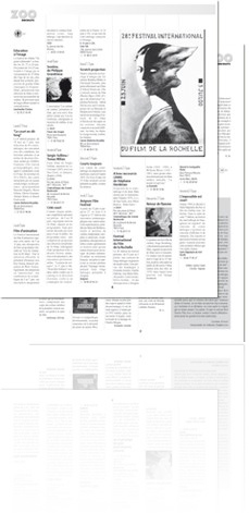 <br />Zoo (mensuel culturel) : mise en pages