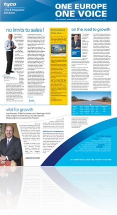 <br />Tyco : journal interne europ�en (versions en anglais, en fran�ais, en allemand)